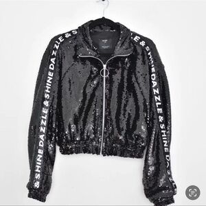 Sequin bomber jacket S